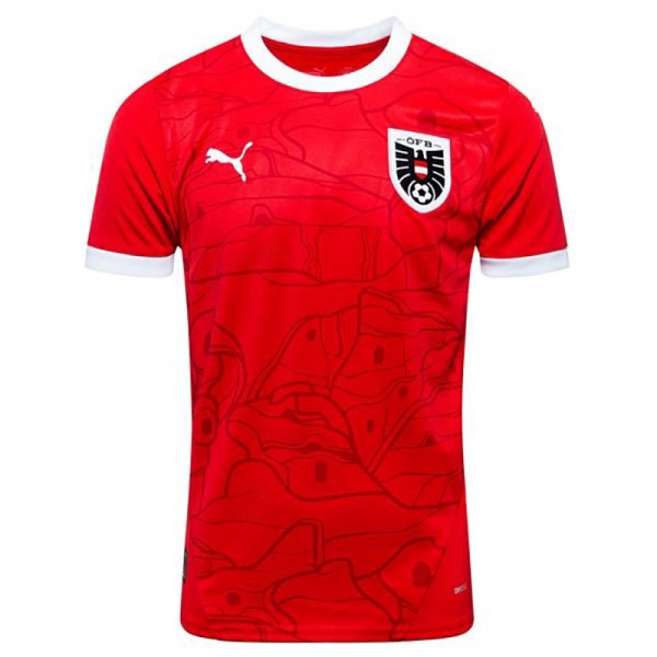 Austria maglia da casa uniforme da calcio prima maglia da calcio da uomo top maglia sportiva 2024 Euro Cup